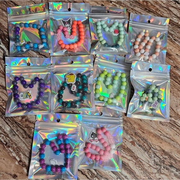 Homemade 10 Colorful Beaded  Bracelets bundle - Picture 1 of 1